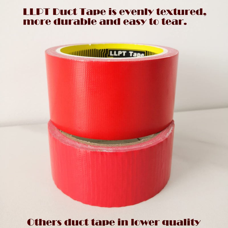 LLPT Duct Tape Premium Grade 2.36 Inches x 108 Feet x 11 Mil Easy Tear Residue Free Strong Adhesive Color Red (DT244) - Image 5